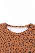 Leopard Long Sleeve Babydoll Dress